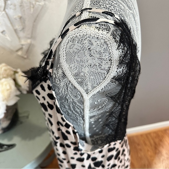 Anthropologie Vintage Y2K Inspired Dalmatian Print Slip Dress Size Medium - Picture 6 of 16